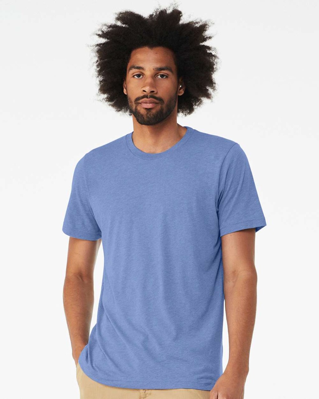BELLA+CANVAS Men’s Triblend Crewneck Short Sleeve T-Shirt for Summer Wear, Casual Style & Lightweight Everyday Tee